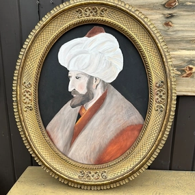MOHAMMED II OIL PAINTING IN OVAL FRAME classic mural painting