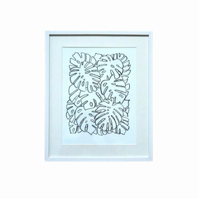 Monstera Leaf Print framed wall decor