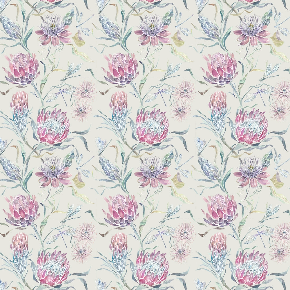 Moorehaven Printed Cotton Fabric (By The Metre) Loganberry