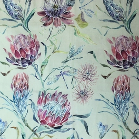 Moorehaven Printed Cotton Fabric (By The Metre) Loganberry elegant table cloth  