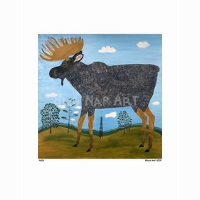 Moose Art Print (8.5"x11") framed wall decor