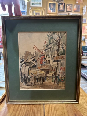 MOULIN ROUGE WATERCOLOR classic mural painting