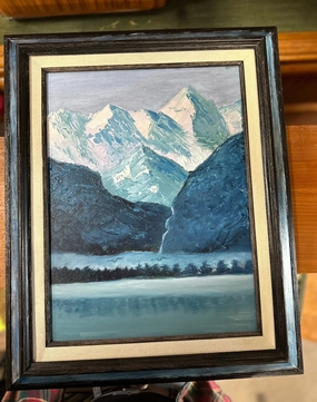 MOUNTAIN SCENE PAINTING classic mural painting