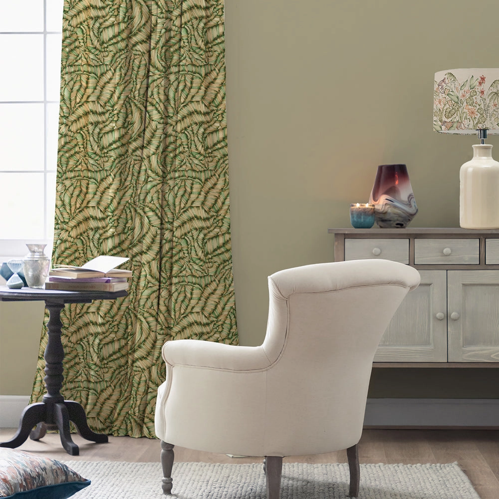 Musa Printed Cotton Fabric Kiwi