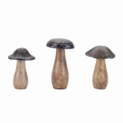 Mushroom Wood/Aluminum ( Asst styles ) interior room decor