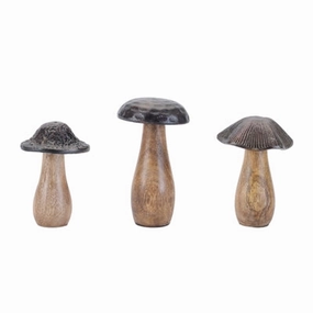 Mushroom Wood/Aluminum ( Asst styles ) interior room decor