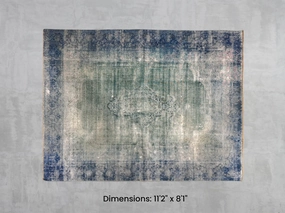 Namaste Rug -  Blue/Green 11'2" x 8'1" modern fashion carpet