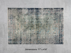 Namaste Rug -  Blue/Green 7'7" x 4'10" modern fashion carpet