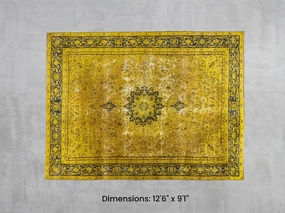 Namaste Rug -  Gold 12'6" x 9'1" modern fashion carpet