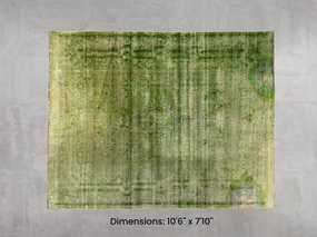 Namaste Rug -  Green 10'6" x 7'10" modern fashion carpet