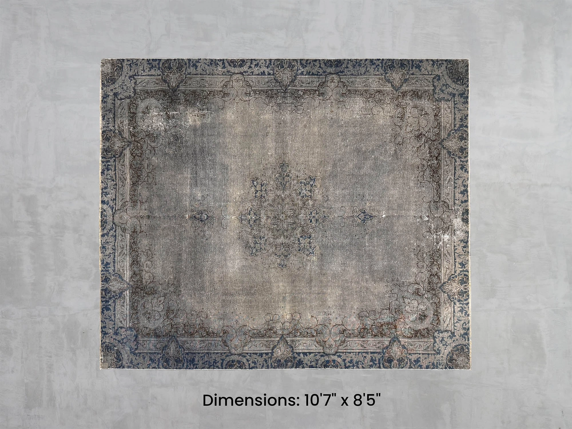 Namaste Rug -  Grey/Blue 10'7" x 8'5" modern fashion carpet