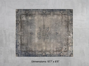 Namaste Rug -  Grey/Blue 10'7" x 8'5" modern fashion carpet