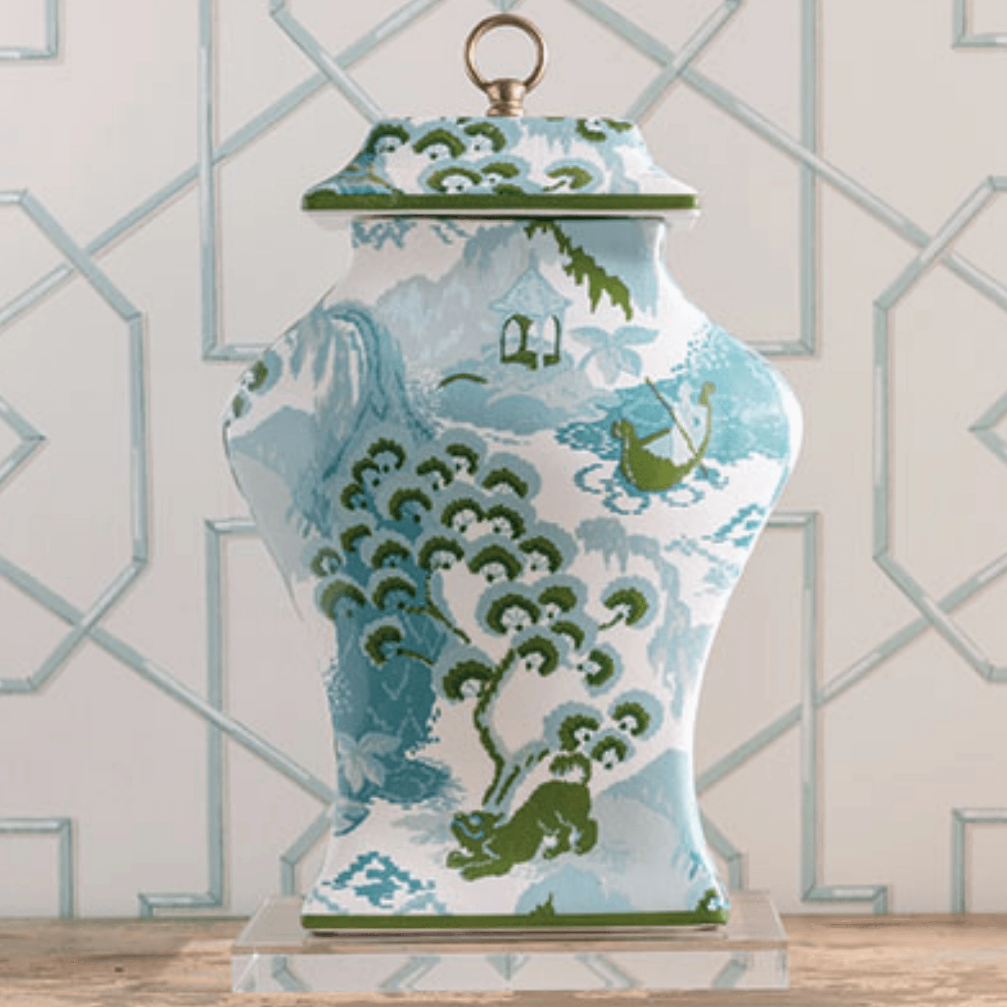 Narrow Celadon Porcelain Jar