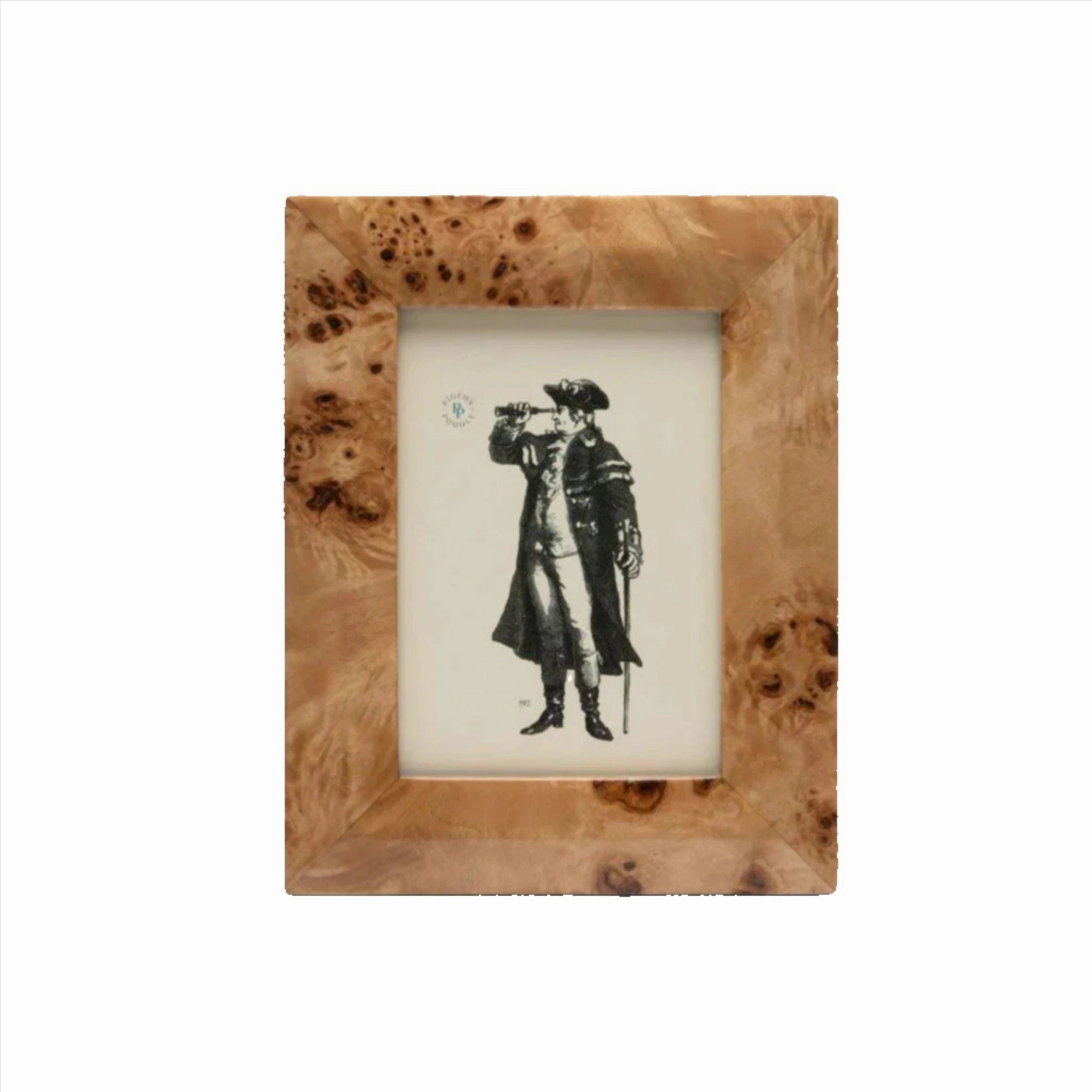 Narvik Rich Burl Maple Wood Veneer Frame in Two Different Colors
