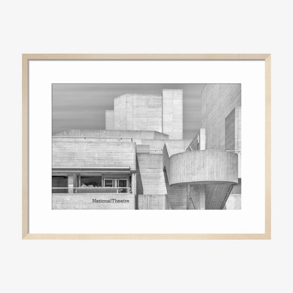 National Theatre Greyscale Print
