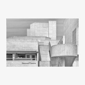 National Theatre Greyscale Print aesthetic poster wallpaper