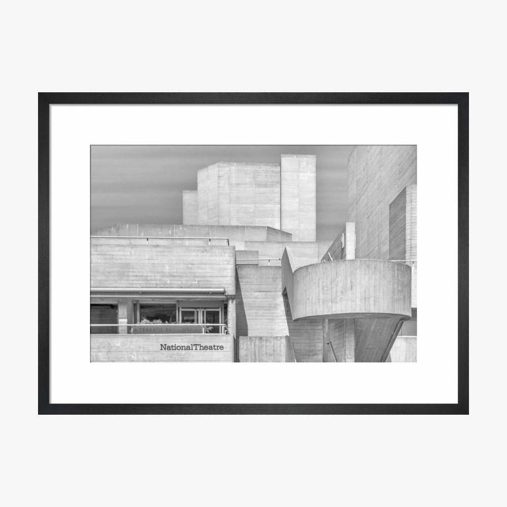 National Theatre Greyscale Print