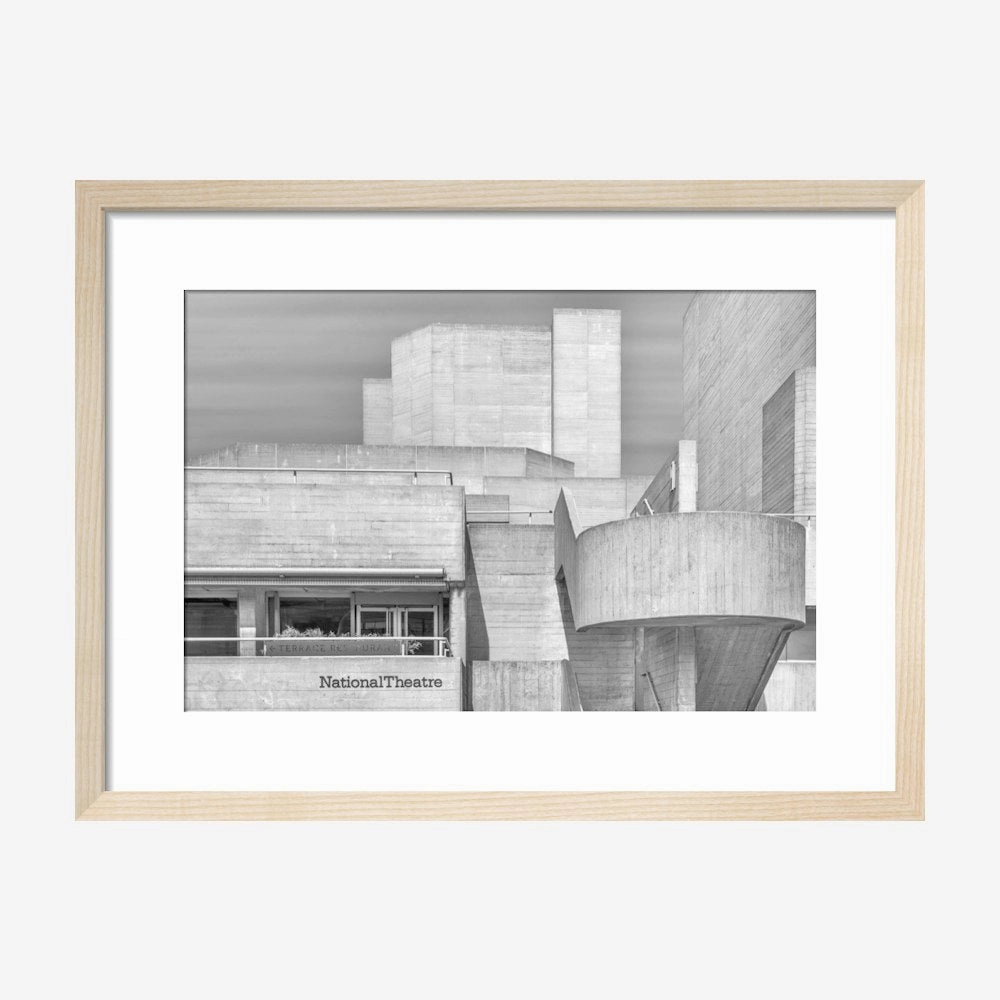 National Theatre Greyscale Print