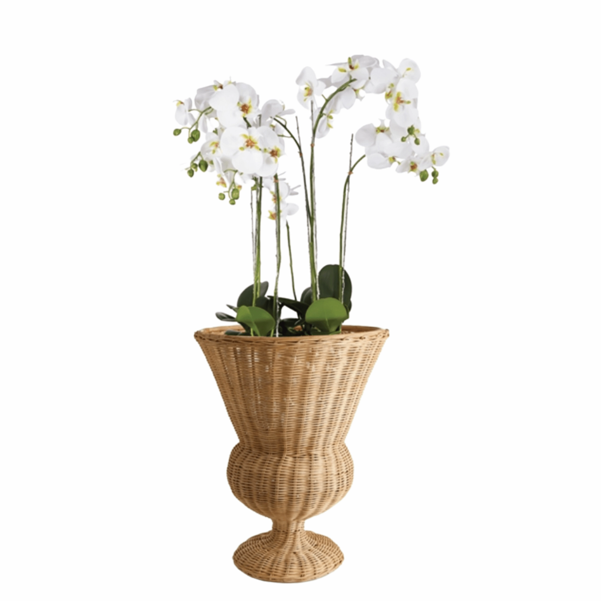 Natural Wicker Footed Urn