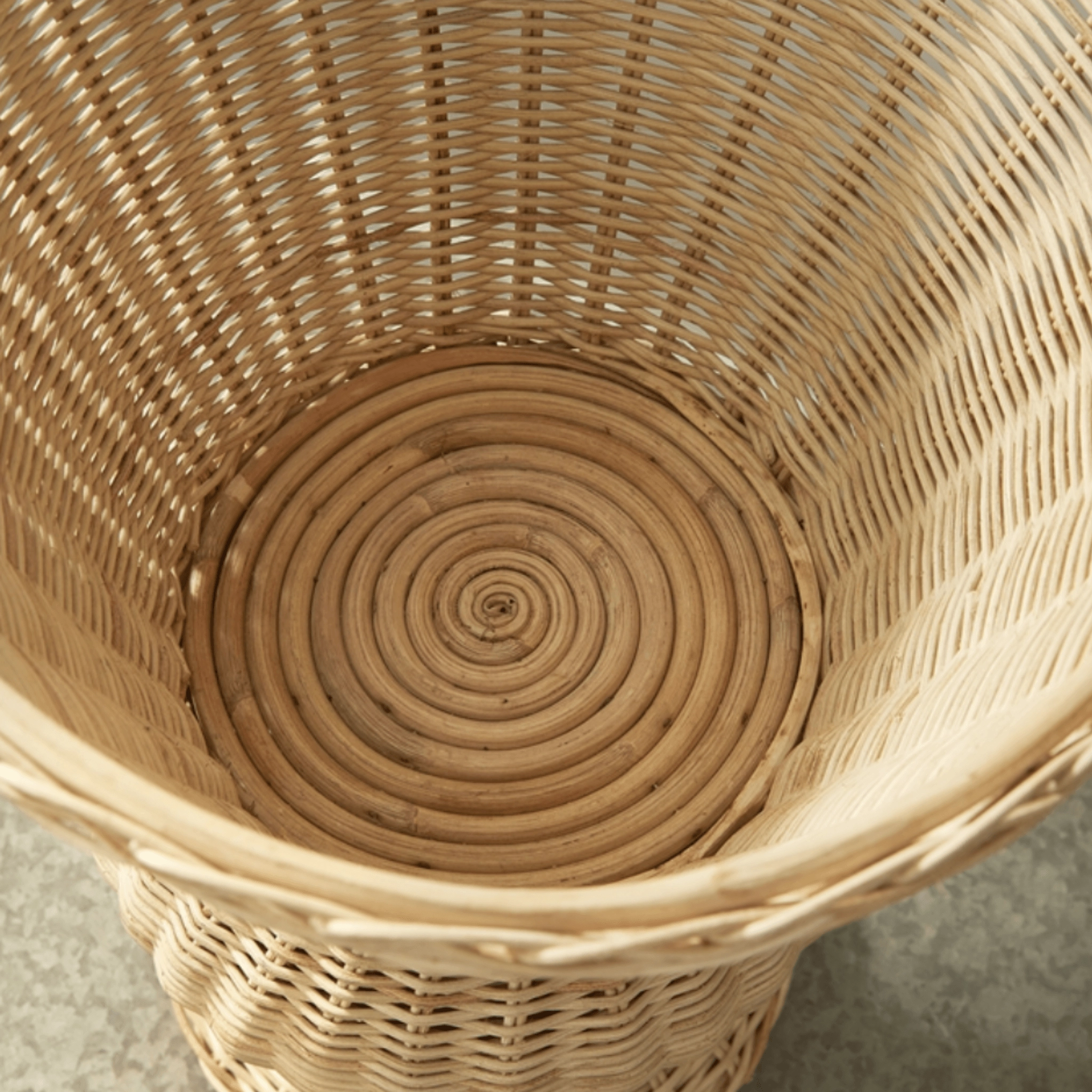 Natural Wicker Footed Urn