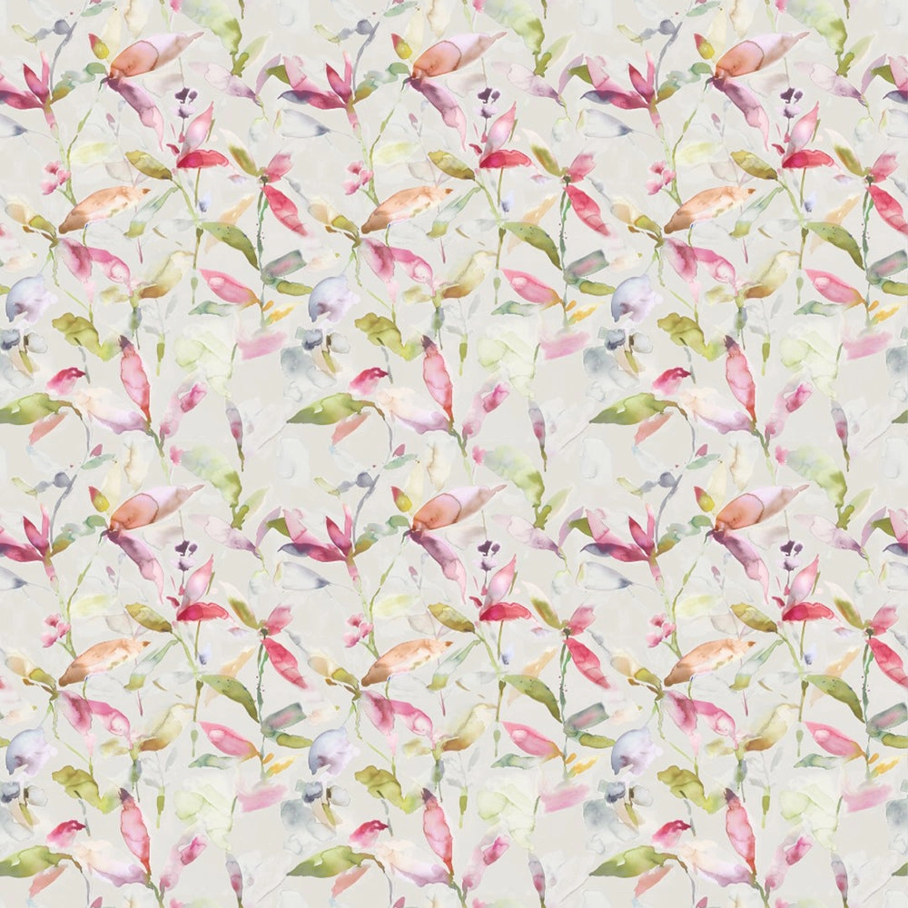 Naura Printed Cotton Fabric (By The Metre) Poppy Natural