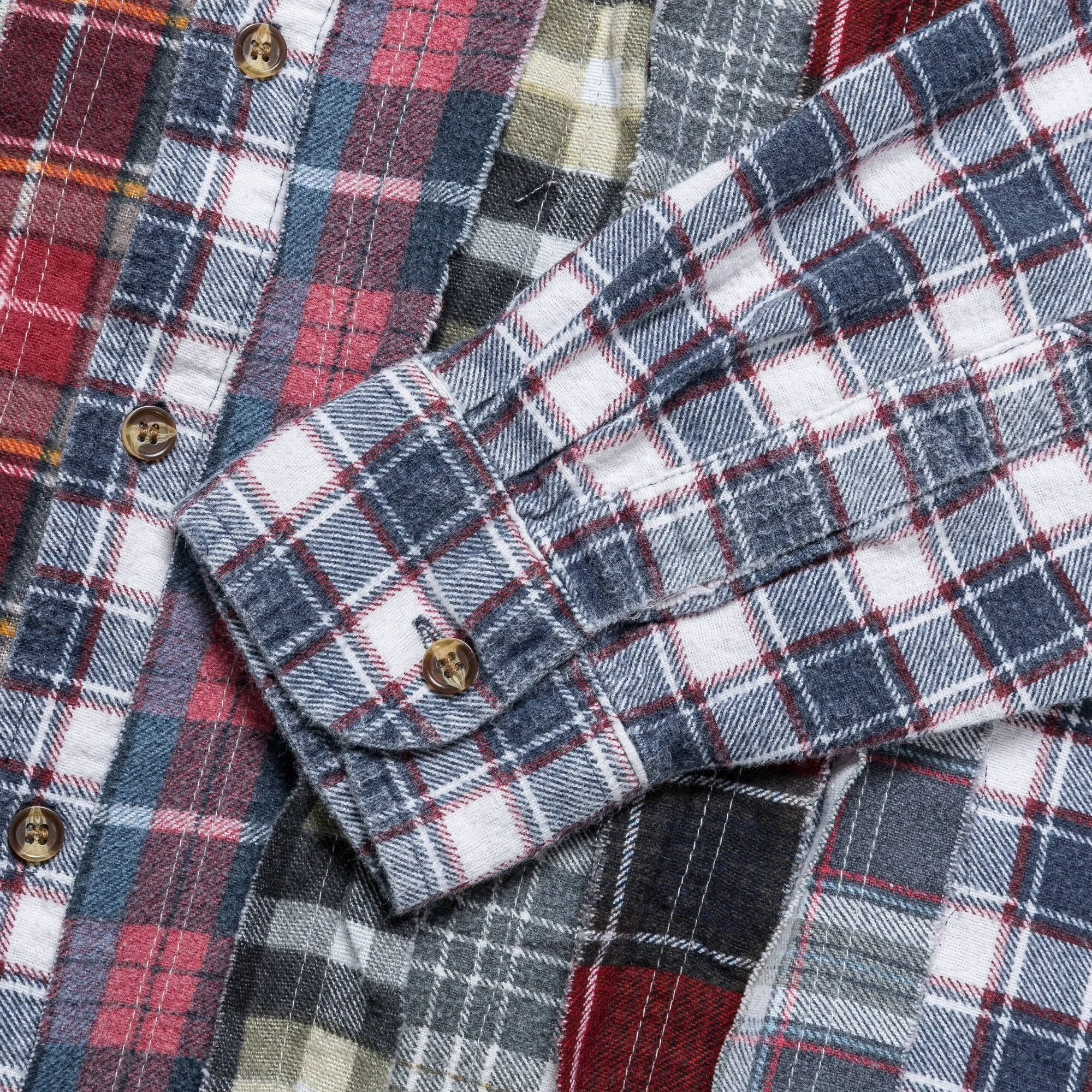 Needles Clothing FW24 Rebuild Flannel Bandhemd - XS #2