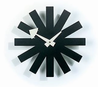 Nelson Asterisk Clock Black modern art object