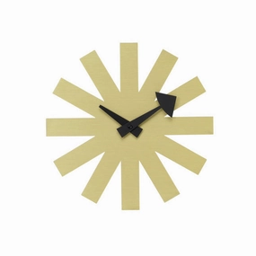Nelson Asterisk Clock Brass modern art object