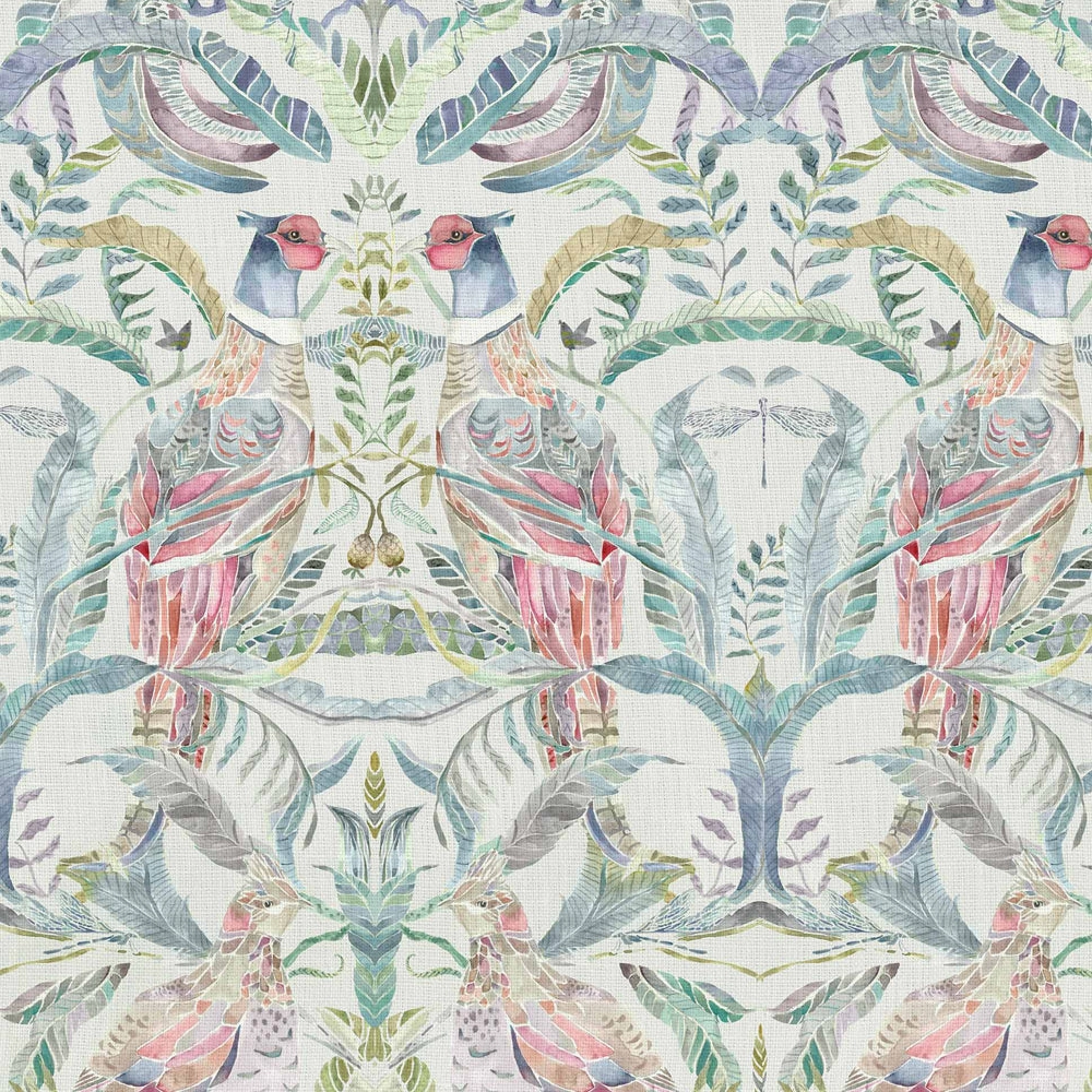 Netherton Printed Cotton Fabric (By The Metre) Loganberry elegant table cloth  