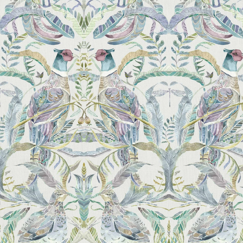 Netherton Printed Cotton Fabric (By The Metre) Skylark elegant table cloth  