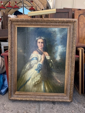 NEWER OIL PAINTING PORTRAIT OF AN 18TH CENTURY ARISTOCRATIC LADY classic mural painting