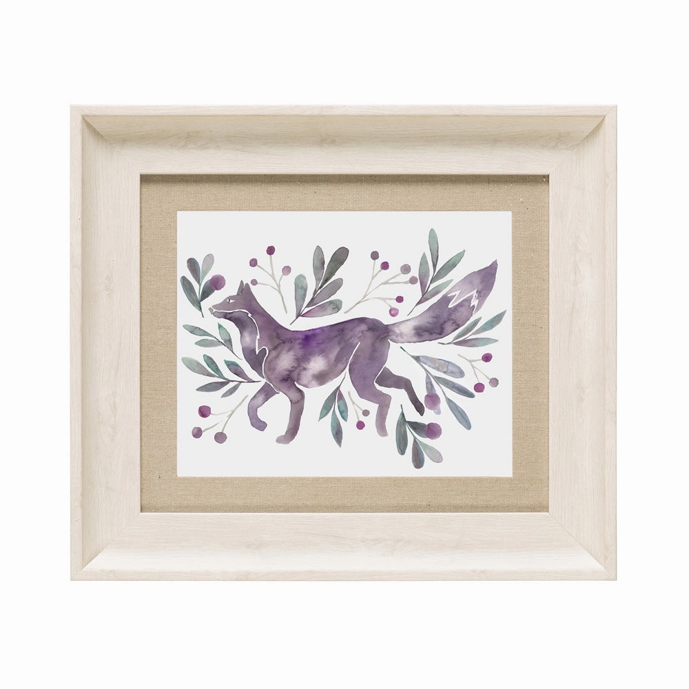 Nishiki Framed Print Birch/Violet