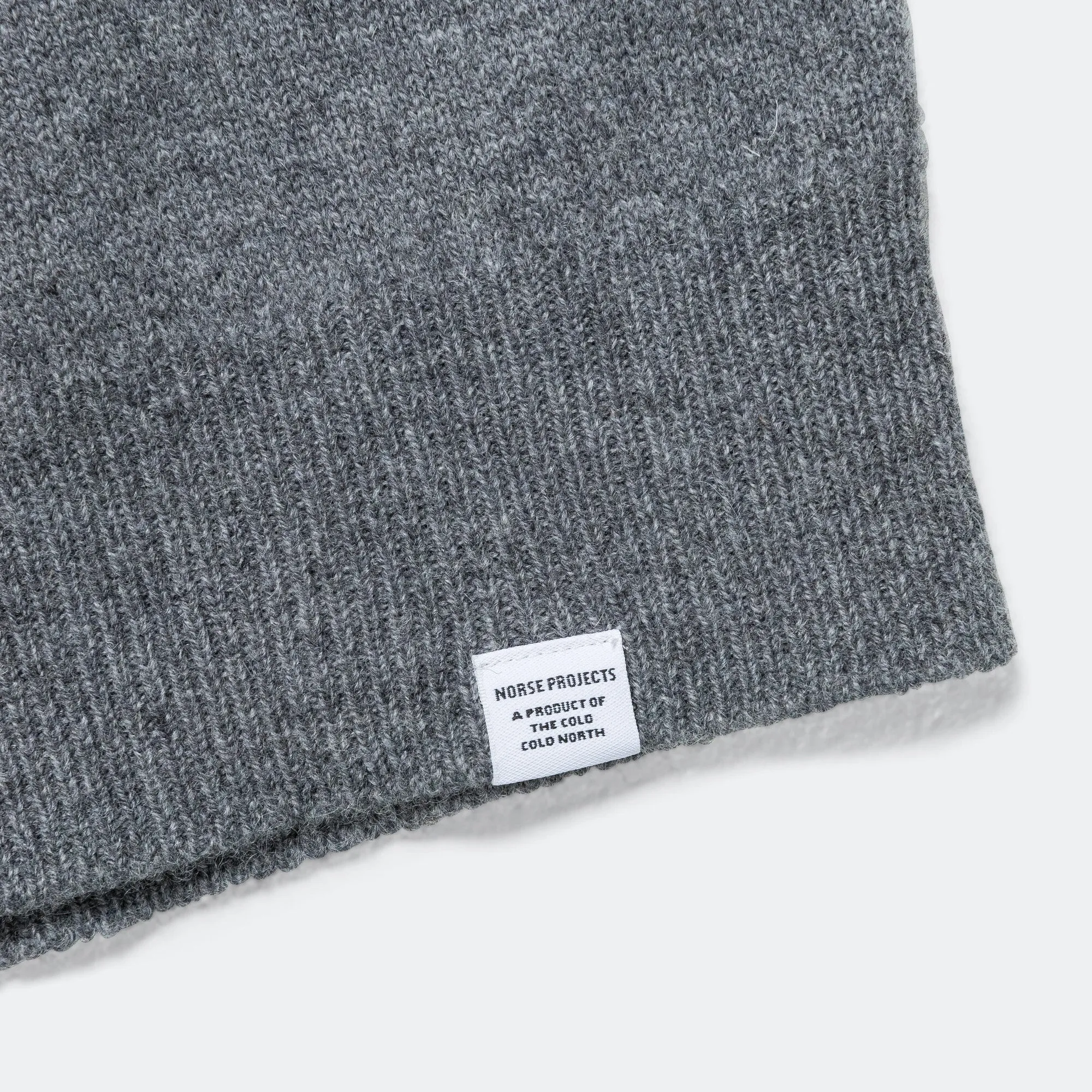 Norse Projects Kleidung Sigfred Lambswool - Grau Melange