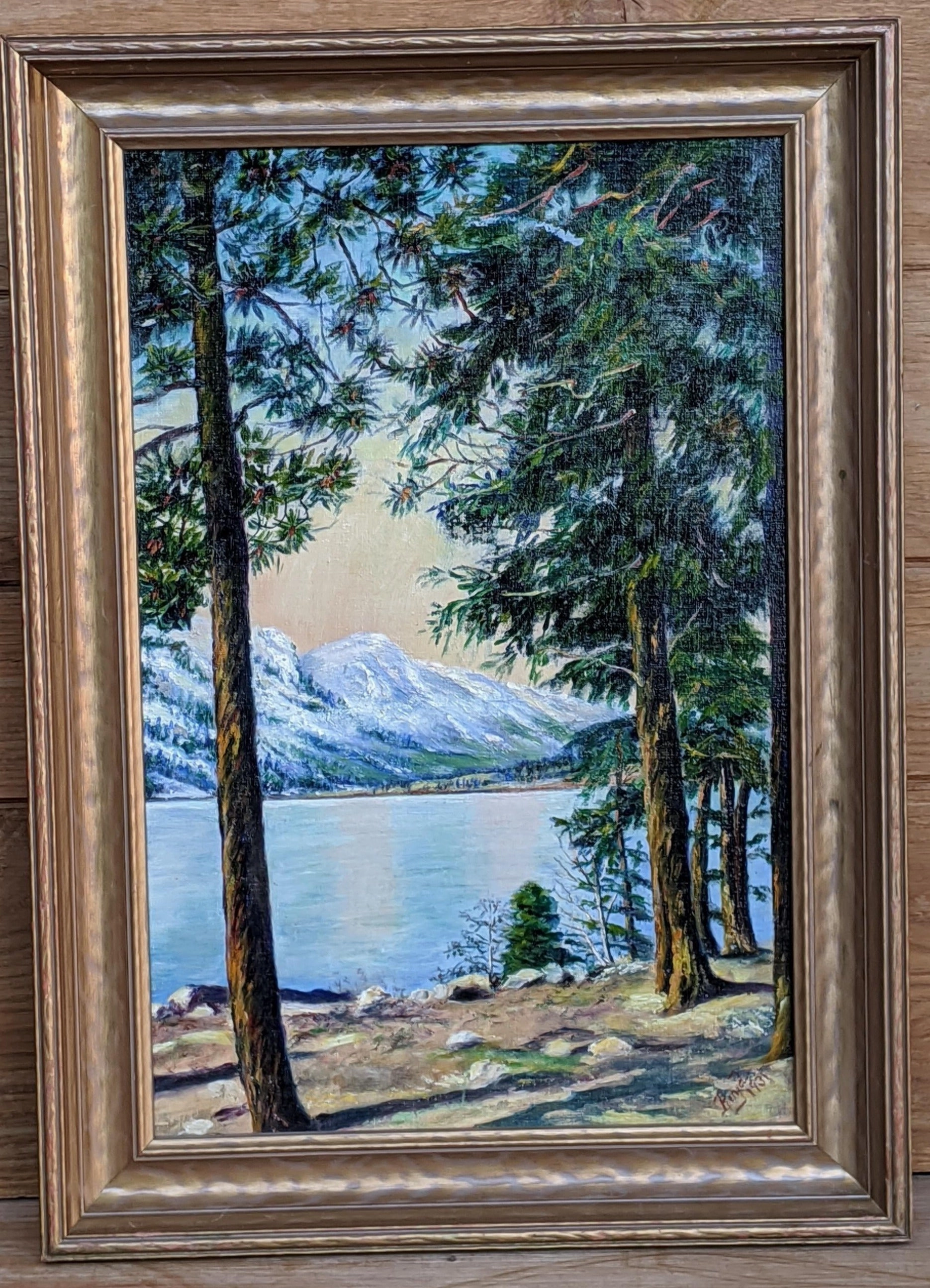 NORTHERN LAKES MOUNTAIN PAINTING classic mural painting