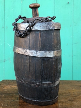 OAK BARREL FLASK interior room decor