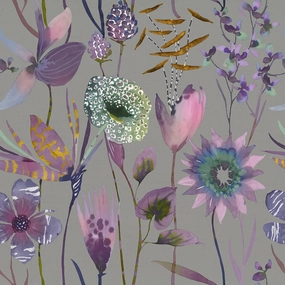 Oceania Printed Cotton Fabric (By The Metre) Dahlia elegant table cloth  