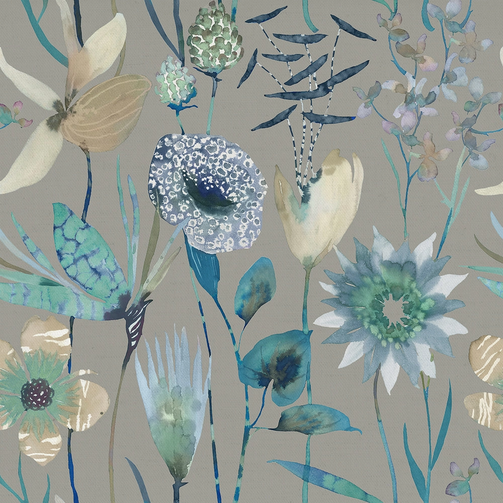 Oceania Printed Cotton Fabric (By The Metre) Mineral elegant table cloth  