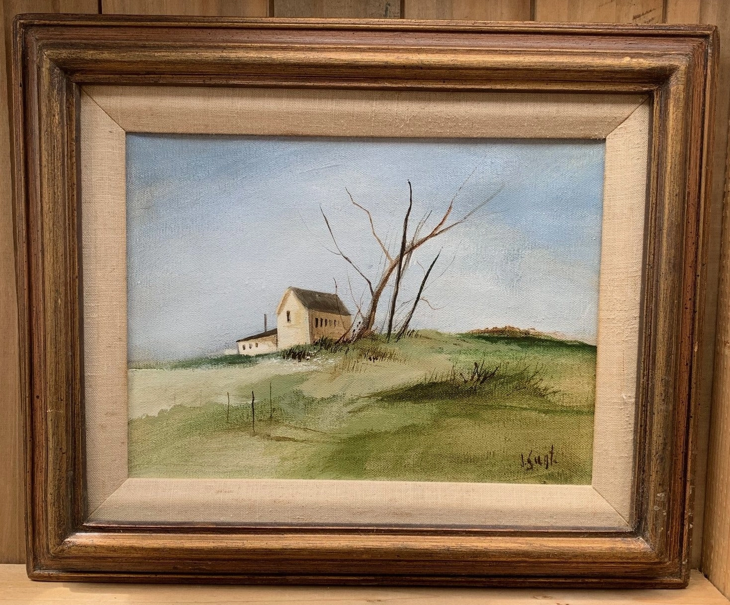 OIL PAINTING 'WIND BLOWS' BY TX ARTIST J. SEAGLE classic mural painting