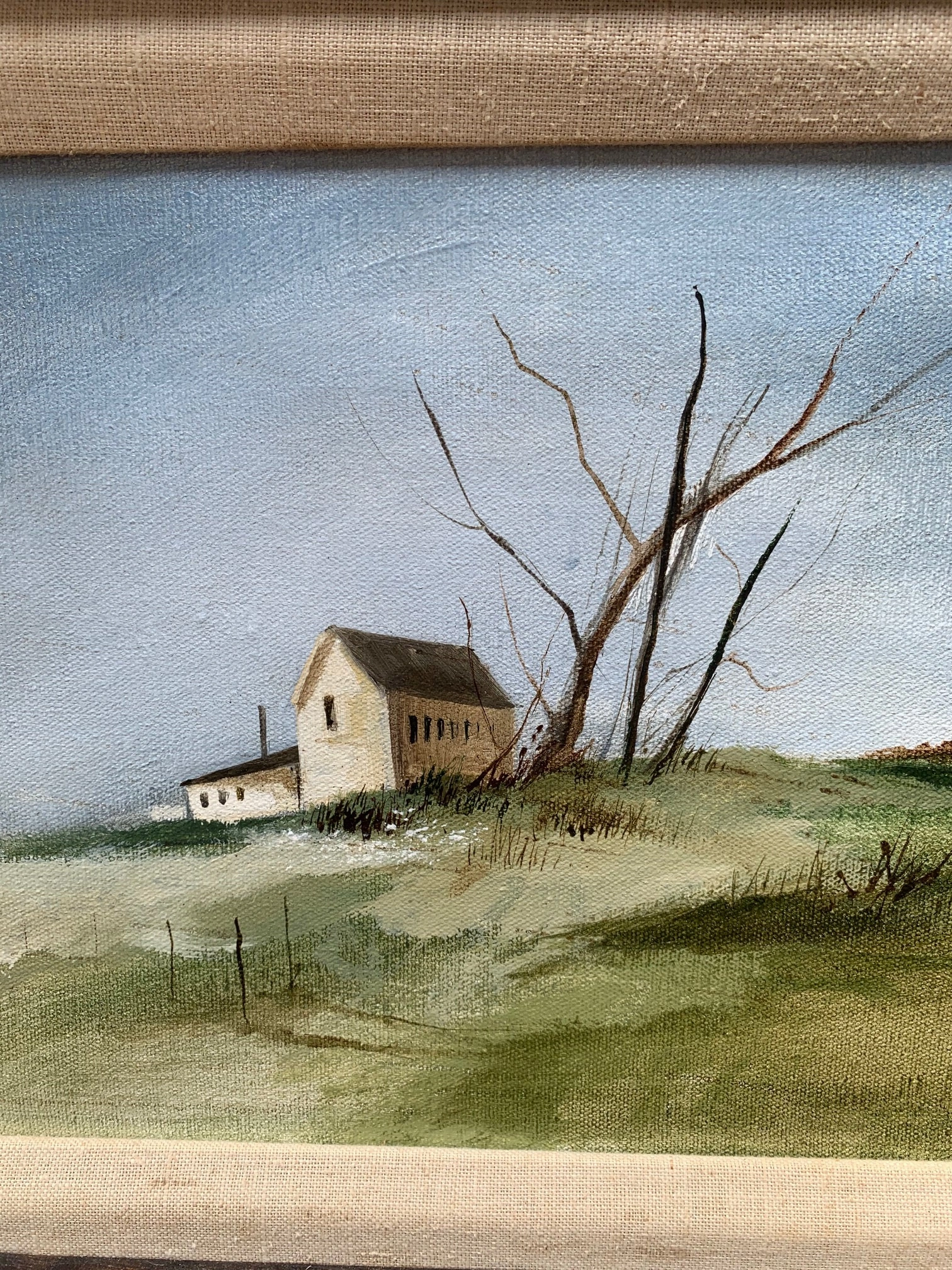 OIL PAINTING 'WIND BLOWS' BY TX ARTIST J. SEAGLE