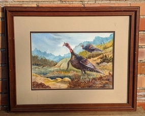 OIL PAINTING HILL TITLED COUNTRY GOBBLERS classic mural painting