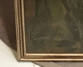 OIL PAINTING OF AN ASIAN MAN WITH OPIUM PIPE