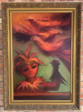 OIL PAINTING OF FAIRY BY GILBERTO NAVARRO classic mural painting