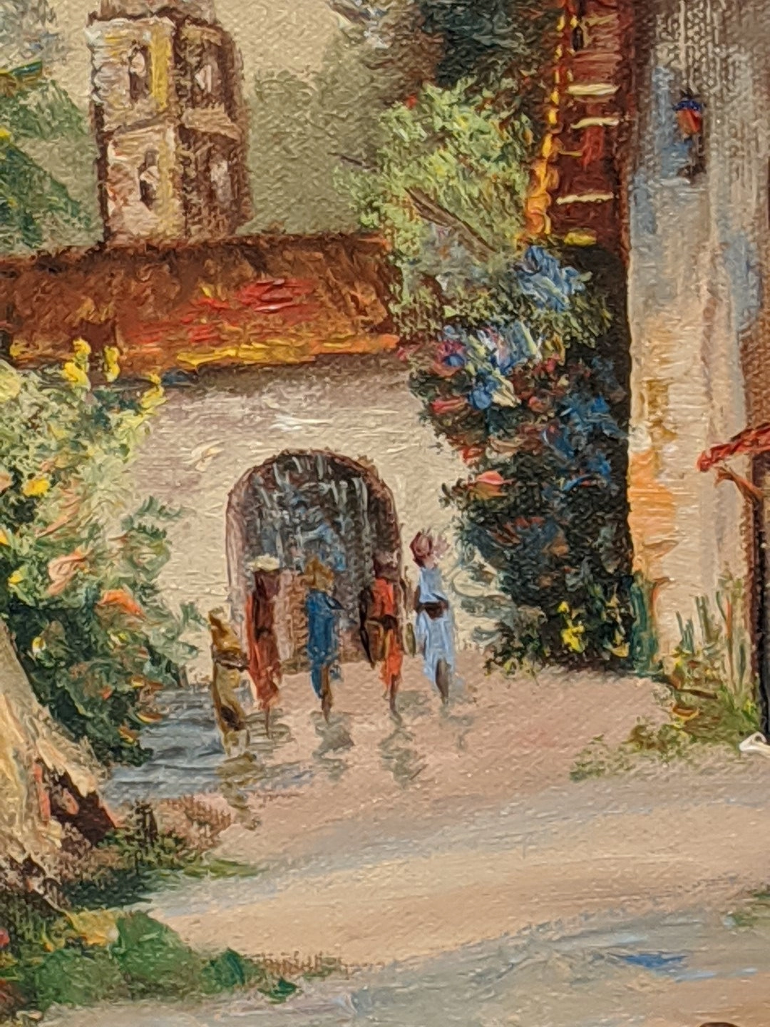 OIL PAINTING OF MISSION CALIFORNIA BY RUBY C. DOBESK