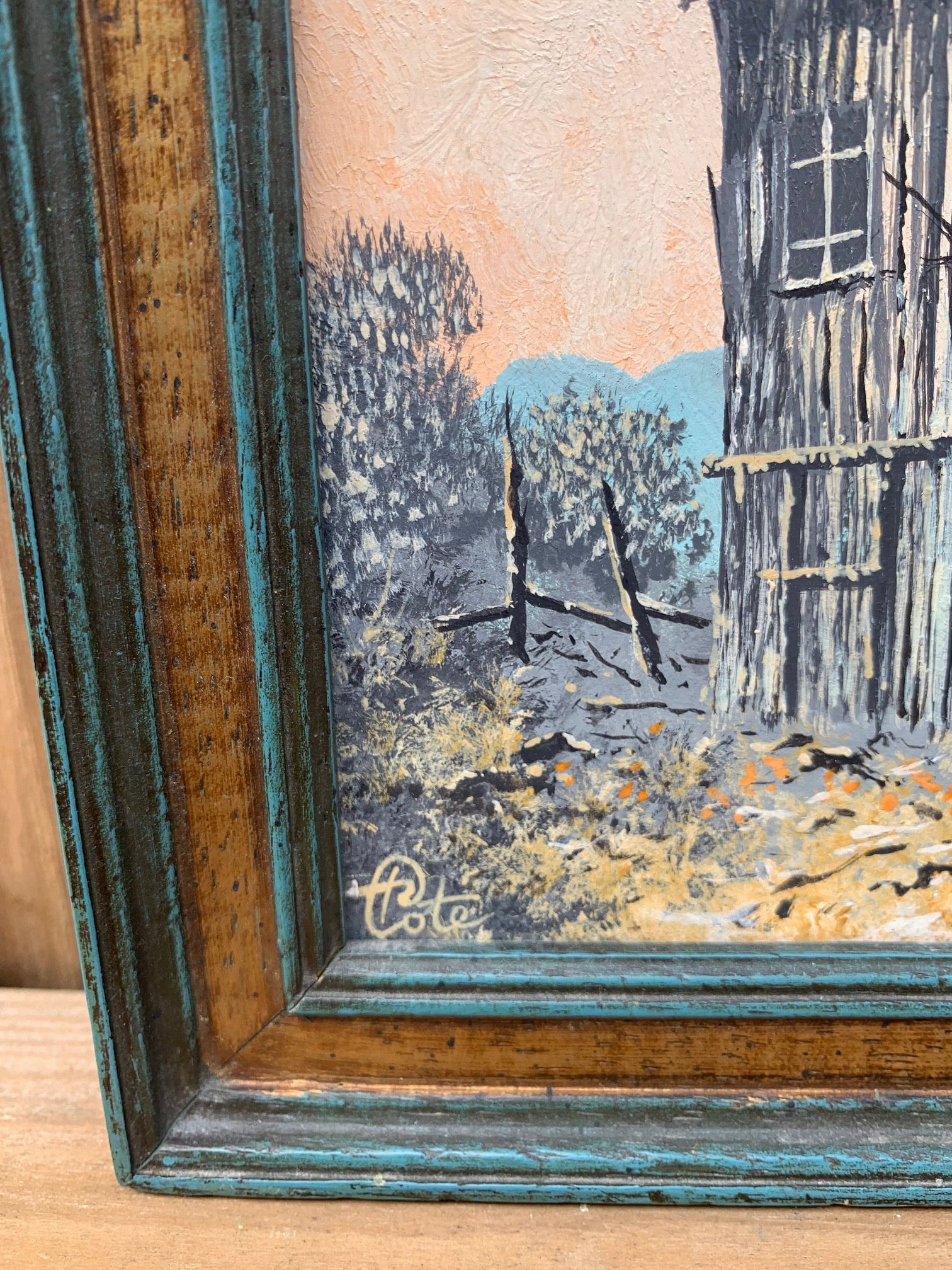 OIL PAINTING OF OUT HOUSE BY RUDOLPH COTE