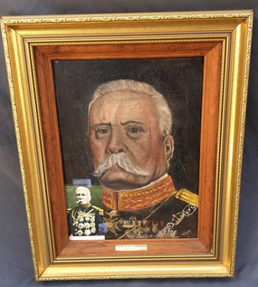 OIL PAINTING OF PORFIRIO DIAZ-REVOLUTIONARY PRESIDENT classic mural painting