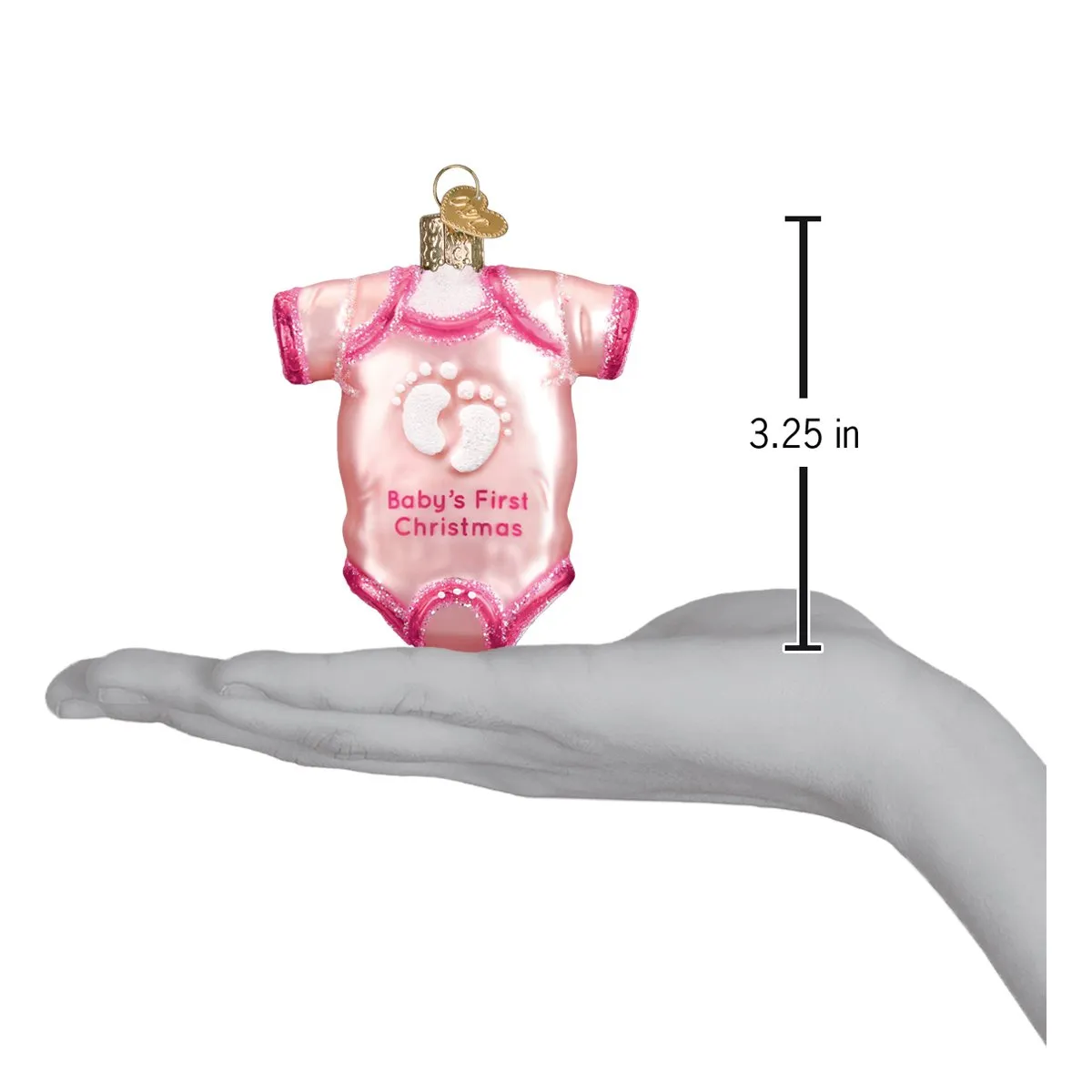 Old World Weihnachtsornament aus rosa Baby-Body