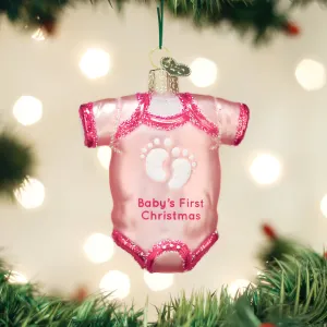 Old World Weihnachtsornament aus rosa Baby-Body