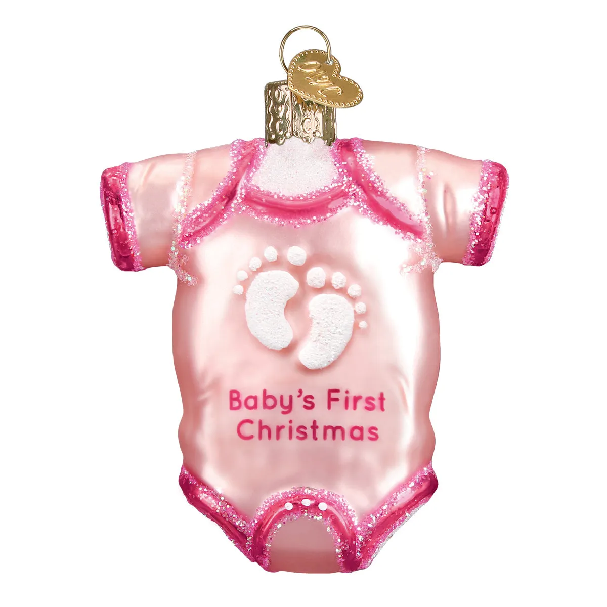 Old World Weihnachtsornament aus rosa Baby-Body