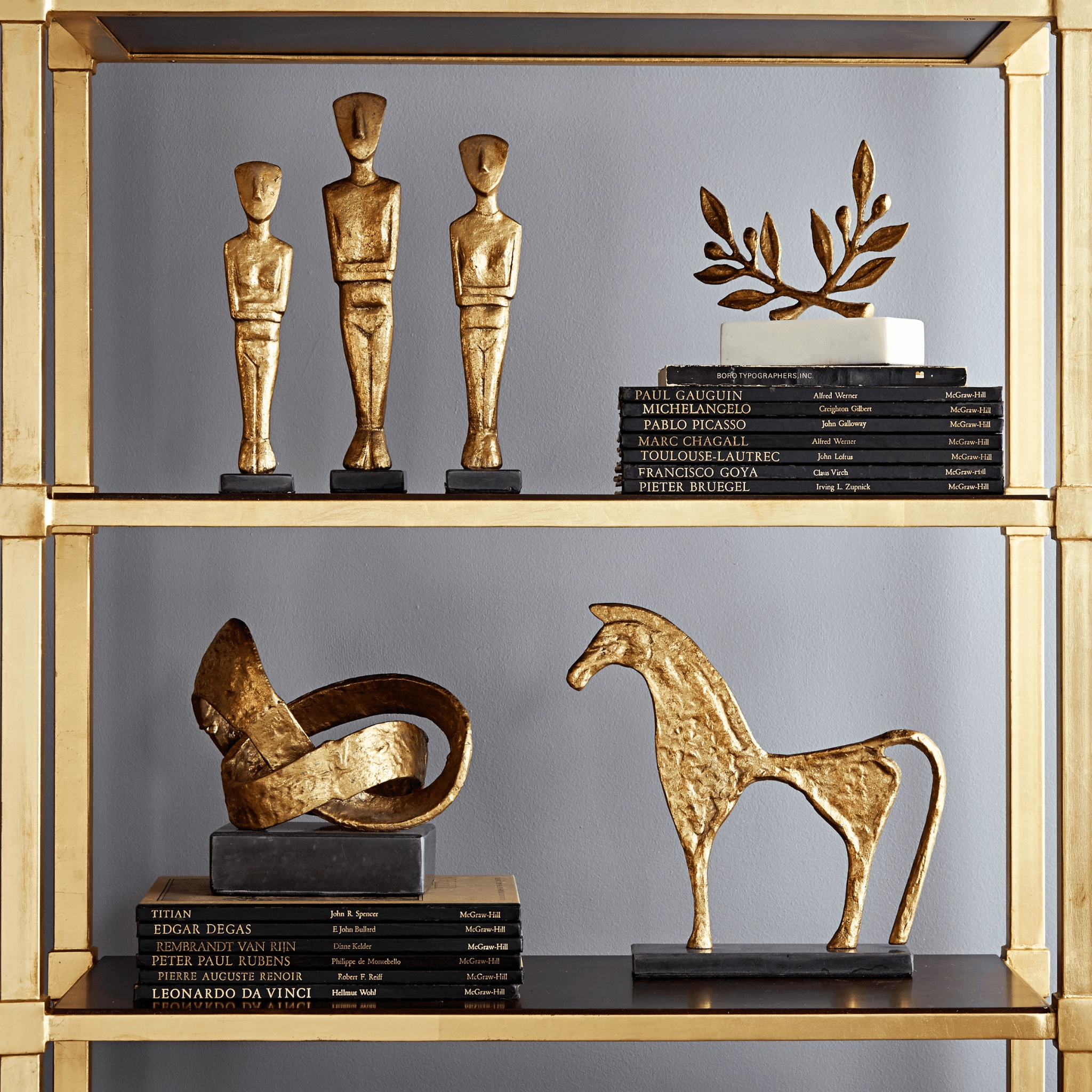 Olive Branch Statue in Gold Leaf