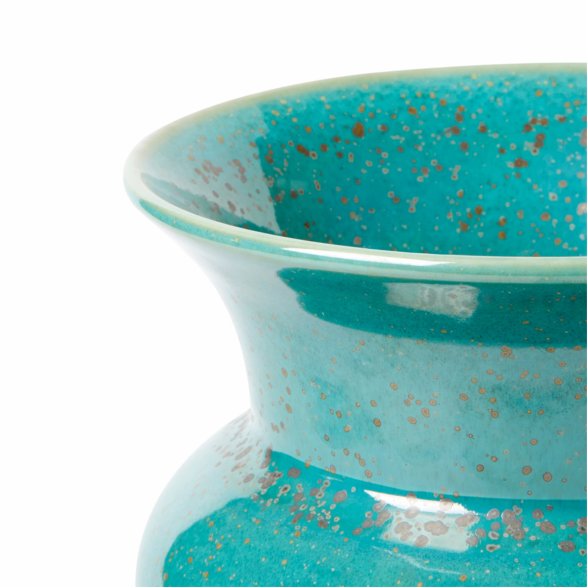 Olympia Mottled Turquoise Vase